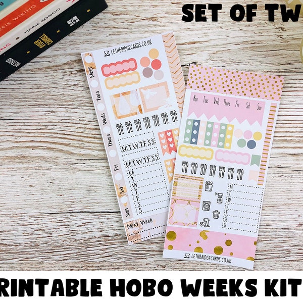 Peachy Hobonichi Weeks Weekly Kits; Spring Kit; Weekly Sticker Kit; Hobonichi Techo Sticker; Hobonichi Stickers; Printable Kit