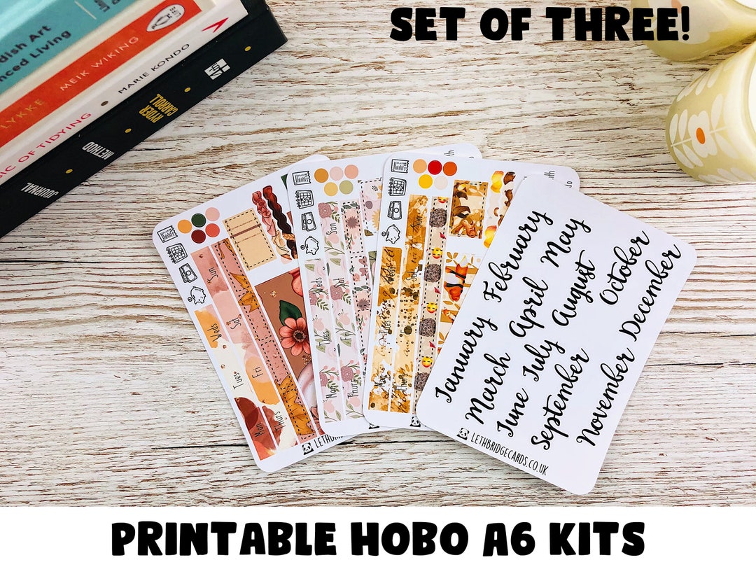 Fall Hobonichi A6 Monthly Kits; Autumn Kit; Hobonichi Techo Sticker ...