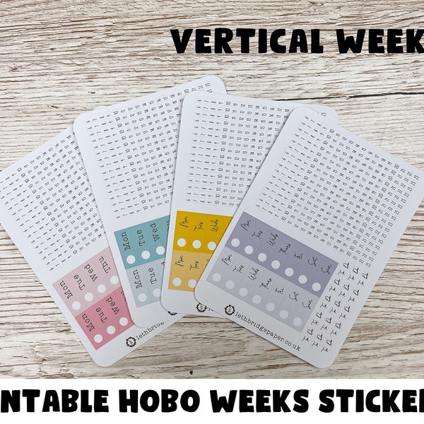 Vertical Hobonichi Weeks Weekly Kits; Winter Kit; Weekly Sticker Kit; Hobonichi Techo Sticker; Hobonichi Stickers; Printable Kit