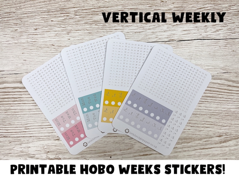 Vertical Hobonichi Weeks Weekly Kits; Winter Kit; Weekly Sticker Kit ...