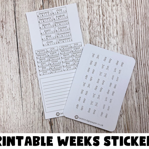 Hobonichi Weeks Yearly Overview Sticker Etsy hobonichi-weeks-yearly-overview-sticker-etsy