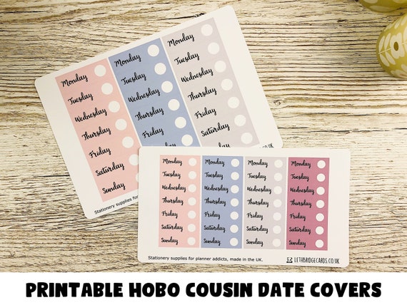 Printable Hobonichi Cousin Monthly Planner Stickers - Greenhouse