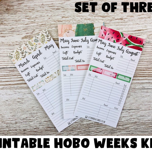 Summer Hobonichi Weeks Budget Planning Kits; Spring Kit; Hobonichi Techo Sticker; Hobonichi Stickers; Printable Kit