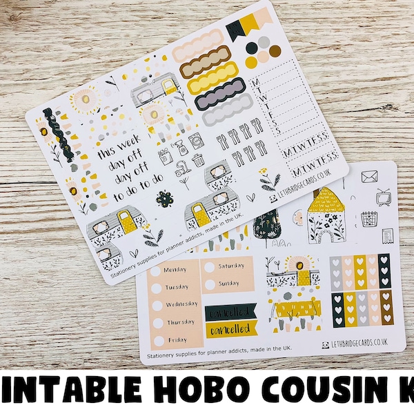 Scandi Spring Hobonichi Cousin Weekly Kit; Summer Kit; Hobonichi Kit; Hobonichi Stickers; Printable Kit