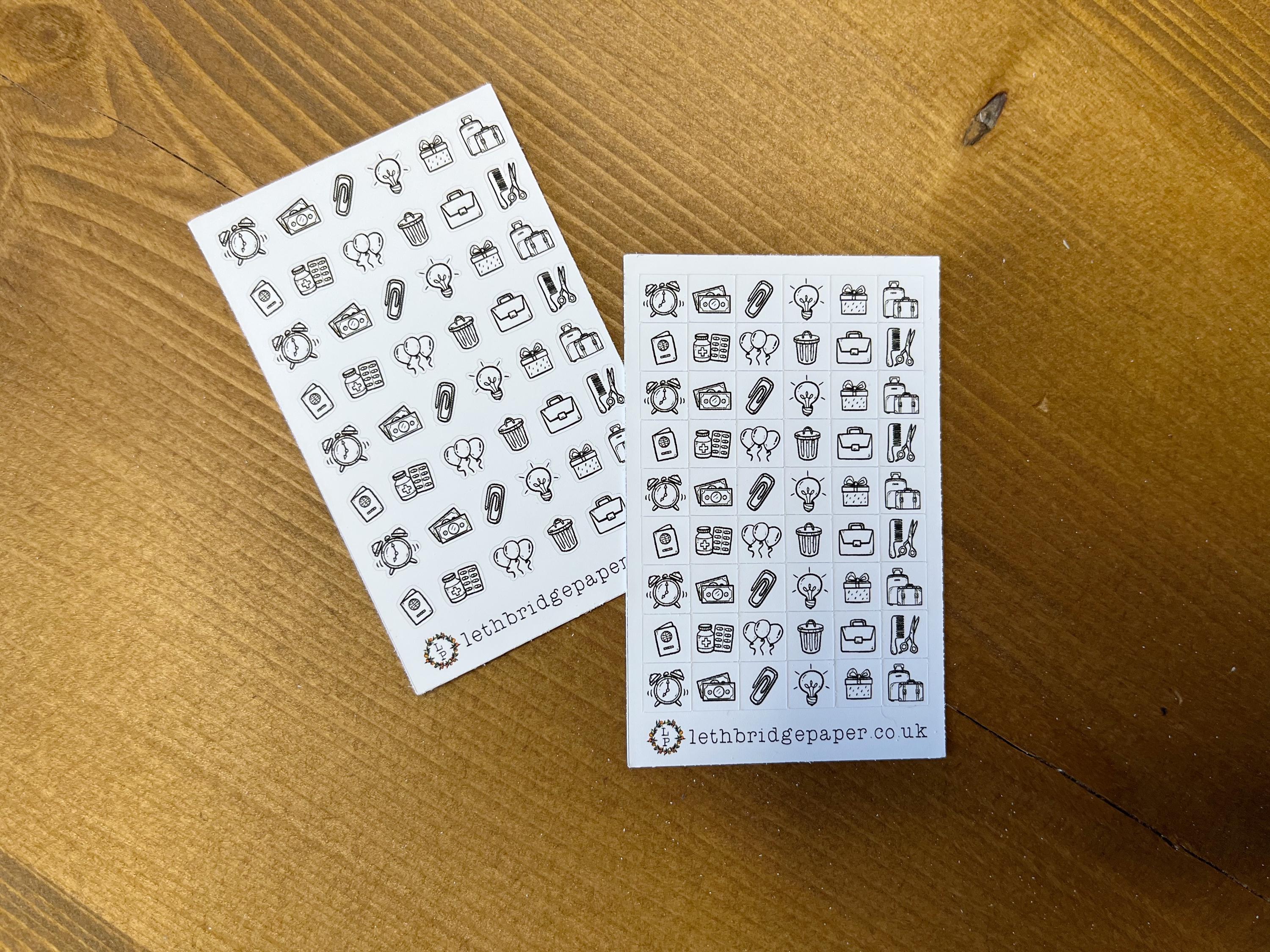 Calendar Micro Icon Stickers; Hobonichi Stickers; Planner Stickers ...