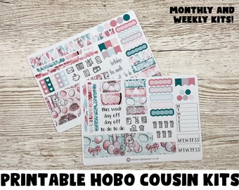 Easter Hobonichi Cousin Weekly & Monthly Kits; Spring Kit; Weekly Sticker Kit; Hobonichi Techo Sticker; Hobonichi Stickers; Printable Kit