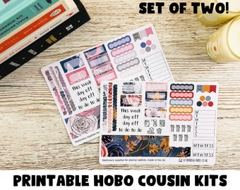 Winter Hobonichi Cousin Weekly Kits; Fall Kit; Weekly Sticker Kit; Hobonichi Techo Sticker; Hobonichi Stickers; Printable Kit