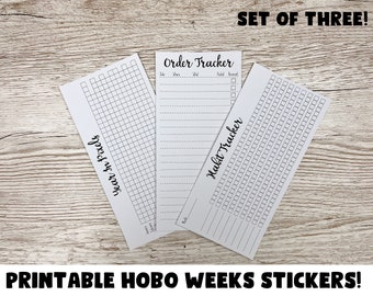 Weeks Full Page Stickers; Order Tracker Sticker; Habit Tracker Sticker; Hobonichi Techo Sticker; Hobonichi Weeks Stickers; Printable Kit