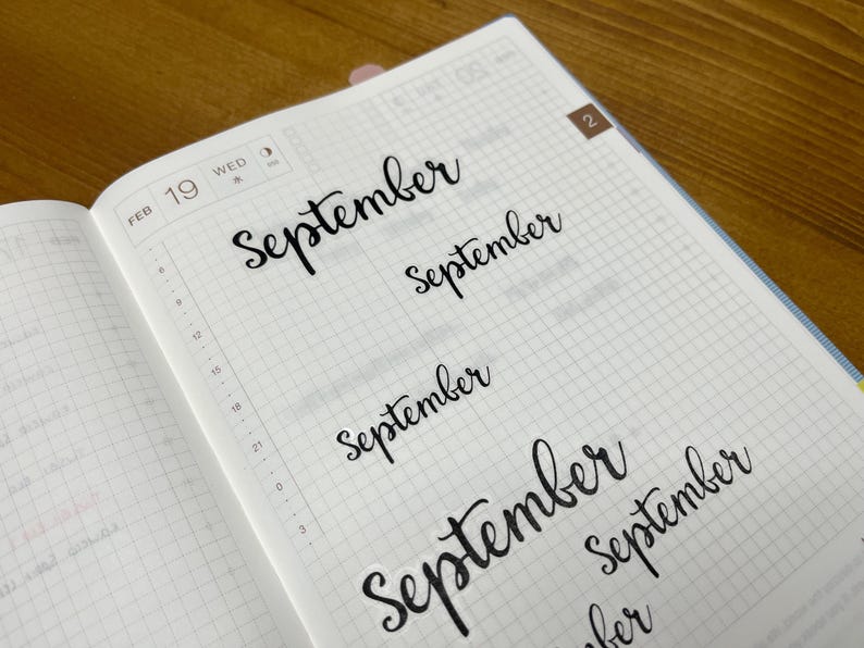 Hobonichi Monthly Script stickers; Clear Stickers; Pocket planner stickers; Hobonichi stickers; Calendar Stickers image 10
