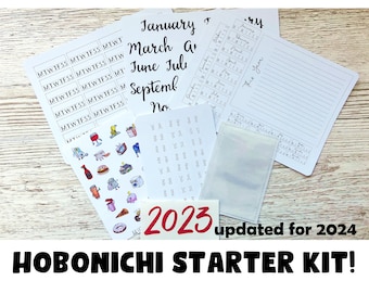 Hobonichi Starter Kit for Cousin & Weeks; Hobonichi Weeks Kits Hobonich Cousin Kits; Hobonichi Set Up Kit; Cousin Stickers