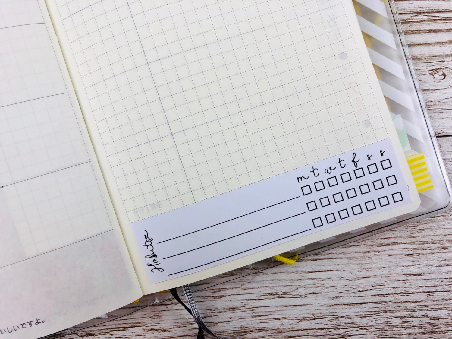 Habit Tracker Stickers for the Hobonichi Weeks; Pocket Planner Stickers ...