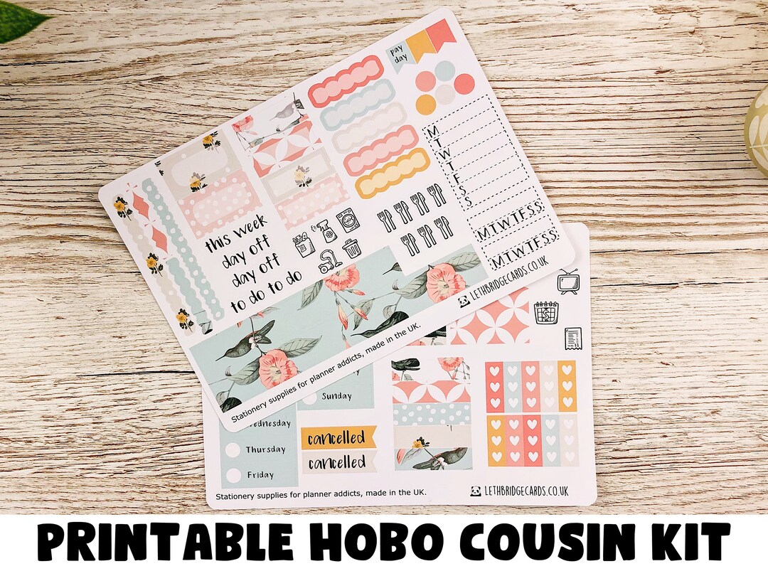Hummingbirds Hobonichi Cousin Weekly; Summer Kit; Weekly Sticker Kit ...