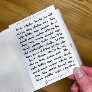 Pegatinas para agenda; Pegatinas de guion; Pegatinas de hoy; Pegatinas escritas a mano; Pegatinas de esta semana; Pegatinas de Hobonichi