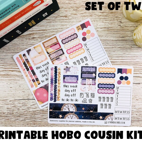New Year Hobonichi Cousin Weekly Kits; Fall Kit; Weekly Sticker Kit; Hobonichi Techo Sticker; Hobonichi Stickers; Printable Kit