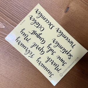 Hobonichi Monthly Script stickers; Clear Stickers; Pocket planner stickers; Hobonichi stickers; Calendar Stickers image 9