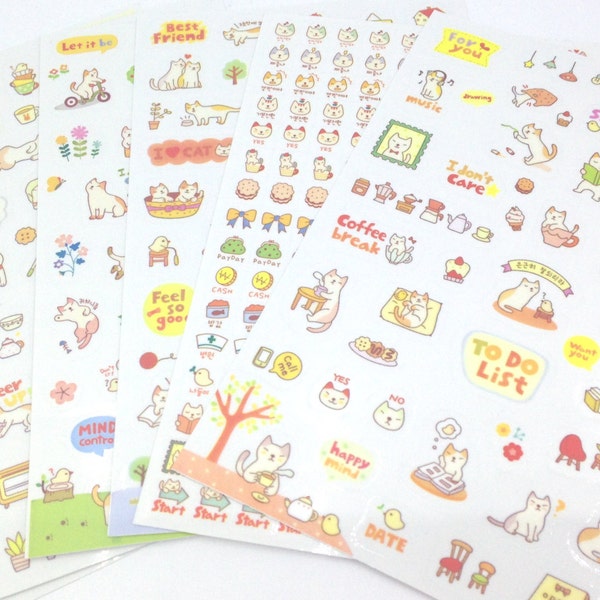 Kawaii Stickers; Planner Stickers; Diary Stickers; Filofax Stickers; Cute Stickers; Cute Stationery; Planner Supplies; Kawaii Stationery