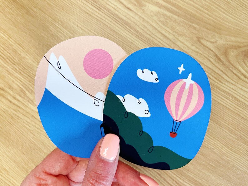 Die Cut Mountains Vinyl Stickers Notebook Stickers Kawaii Stickers Cute Stickers Travel Stickers Both!