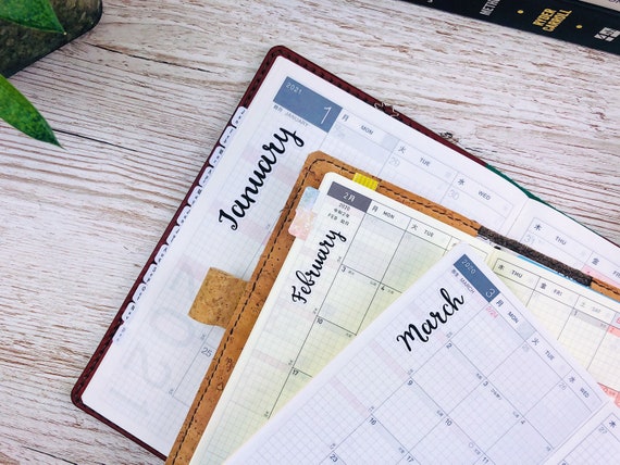 Hobonichi Monthly Script stickers; Clear Stickers; Pocket planner stickers; Hobonichi stickers; Calendar Stickers