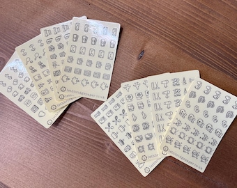 CLEAR Small Icon Stickers; Hobonichi Stickers; Planner stickers; Food Stickers; Cleaning Stickers; Finance; Fitness