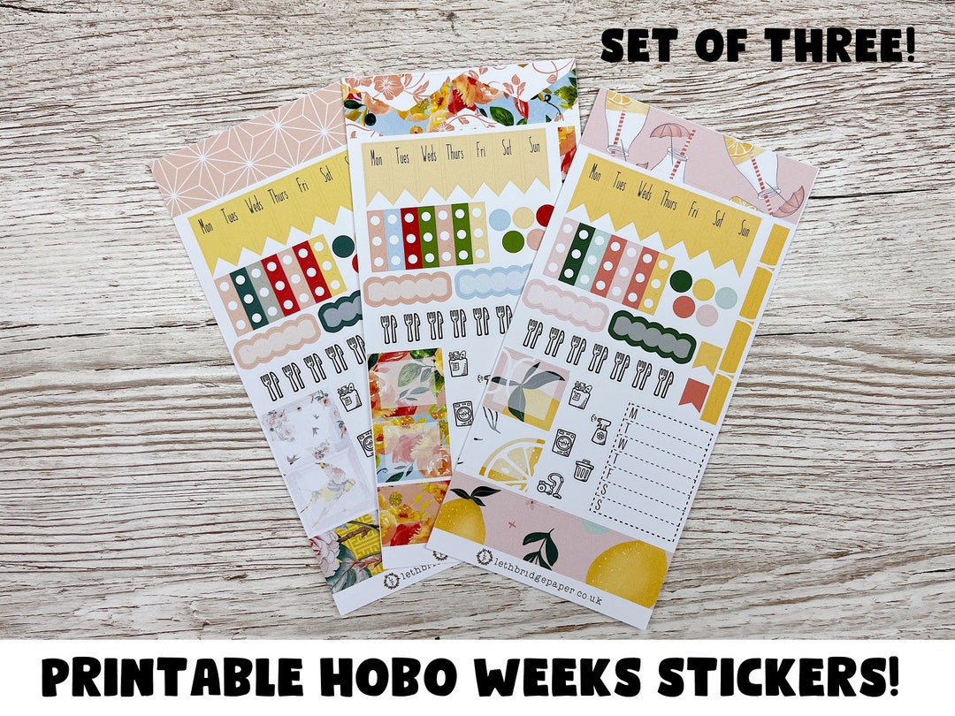 Yellow Hobonichi Weeks Weekly Kits; Winter Kit; Weekly Sticker Kit ...