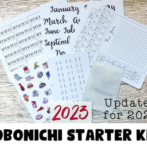 2025 Hobonichi Starterset für Cousin & Weeks; Hobonichi Wochen Kits Hobonich Cousin Kits; Hobonichi Set-Up Kit; Cousin Aufkleber