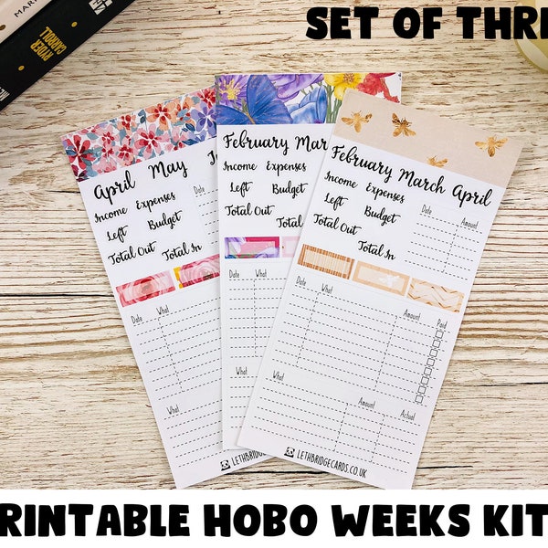 Spring Hobonichi Weeks Budget Planning Kits; Spring Kit; Hobonichi Techo Sticker; Hobonichi Stickers; Printable Kit