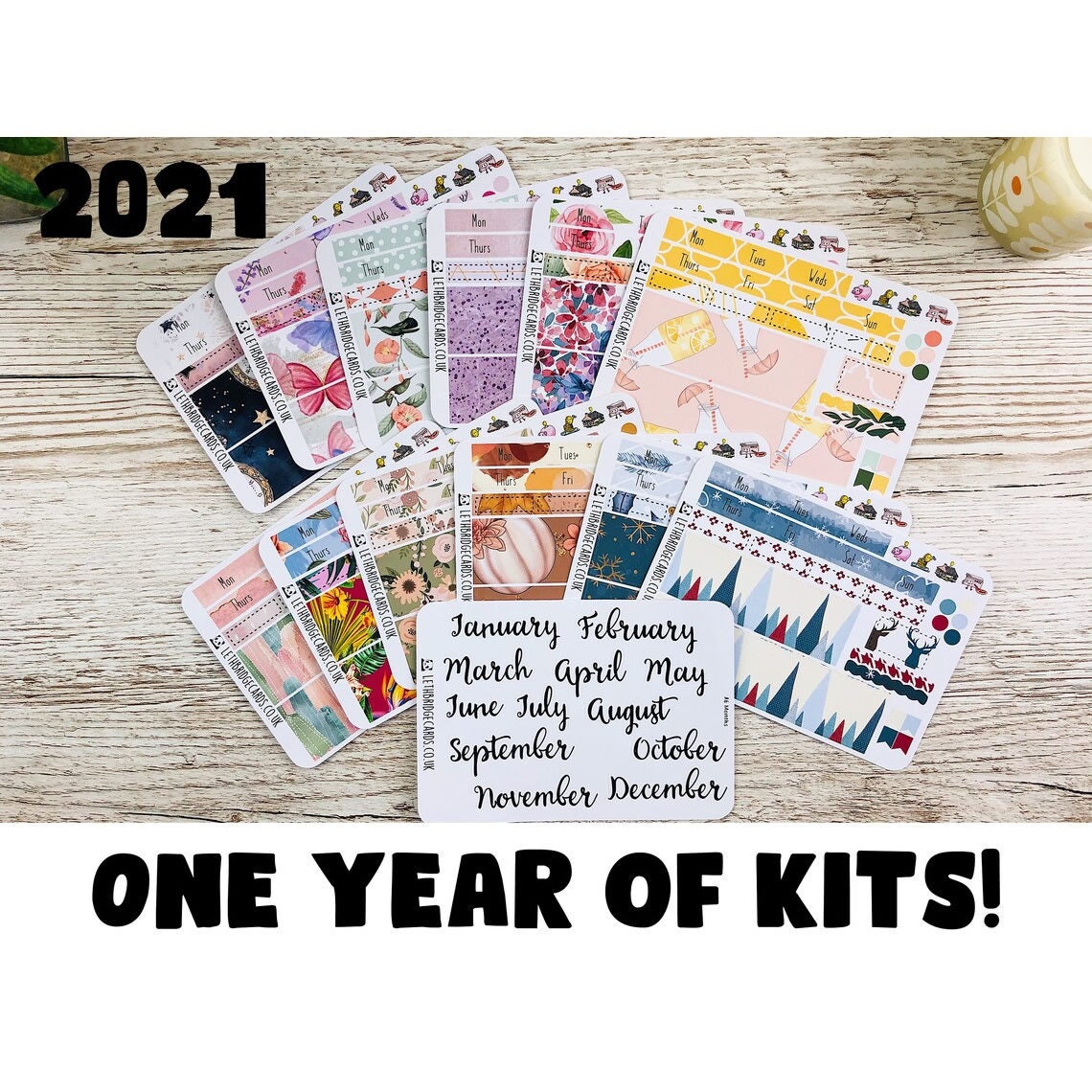 2024 Hobonichi Cousin Year at a Glance / Yearly View Stickers Bobo Pink 