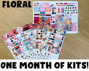 Floral Month of Kits; Hobonichi Sticker Kit; Hobonichi Weeks Kits Hobonich Cousin Kits; Monthly Kit; Weeks Sticker; Hobonichi Weekly