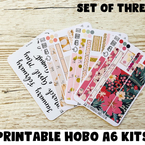 Fall Hobonichi A6 Monthly Kits; Summer Kit; Hobonichi Techo Sticker; Hobonichi Stickers; Printable Kit; Hobonichi Original Kit