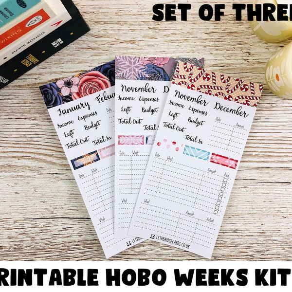 Winter Hobonichi Weeks Budget Planning Kits; Spring Kit; Hobonichi Techo Sticker; Hobonichi Stickers; Printable Kit