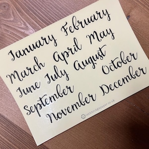 Hobonichi Monthly Script stickers; Clear Stickers; Pocket planner stickers; Hobonichi stickers; Calendar Stickers image 7