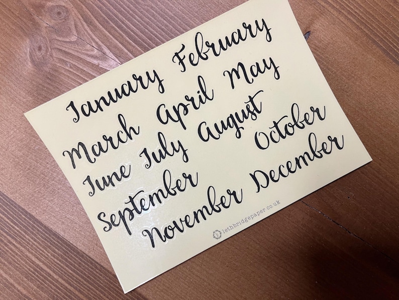 Hobonichi Monthly Script stickers; Clear Stickers; Pocket planner stickers; Hobonichi stickers; Calendar Stickers image 7
