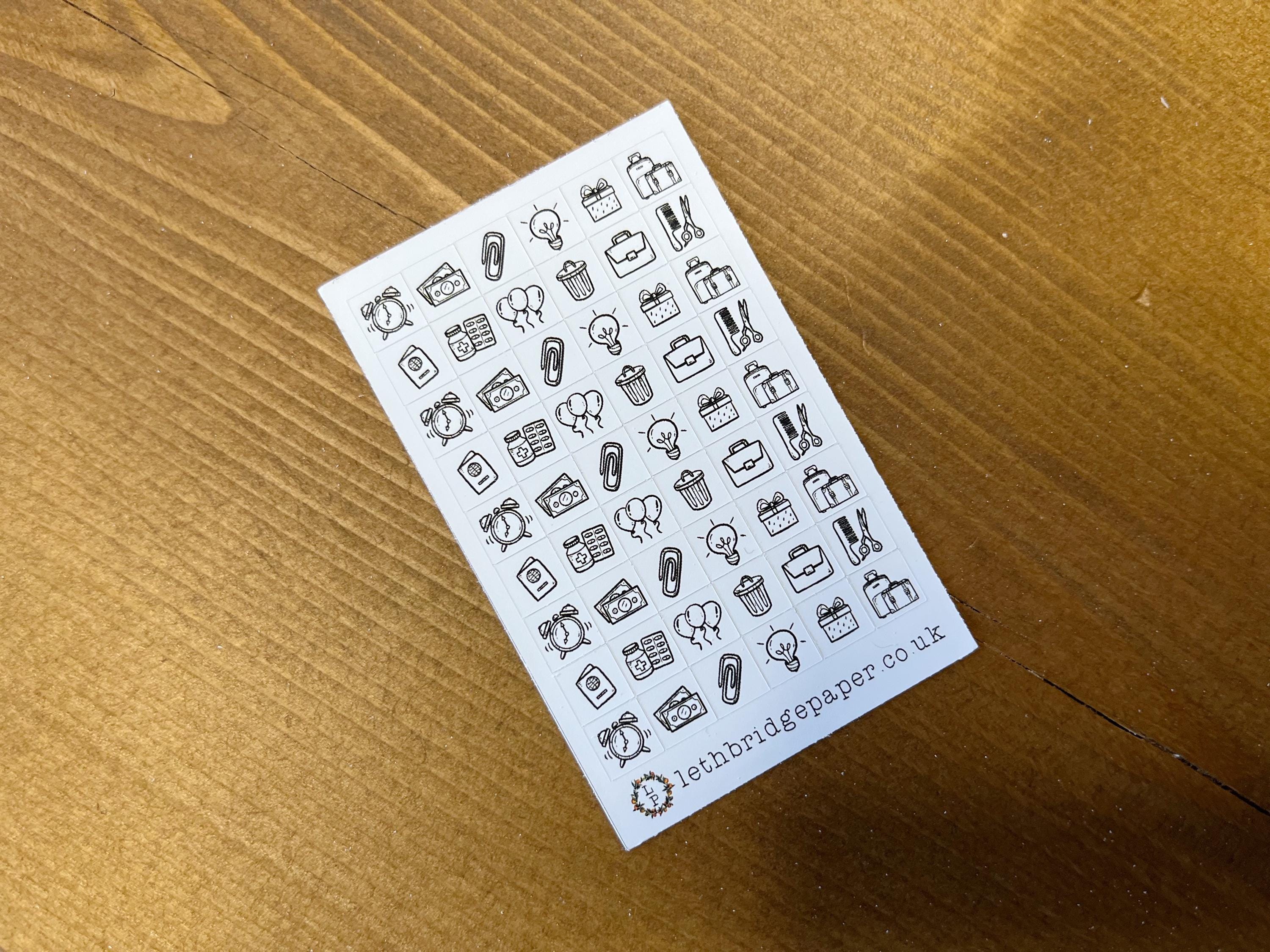 Calendar Micro Icon Stickers; Hobonichi Stickers; Planner Stickers ...