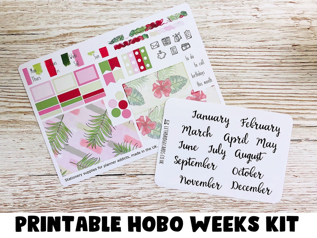 Tropical Hobonichi Weeks Monthly Kit Summer Kit Hobonichi - Etsy