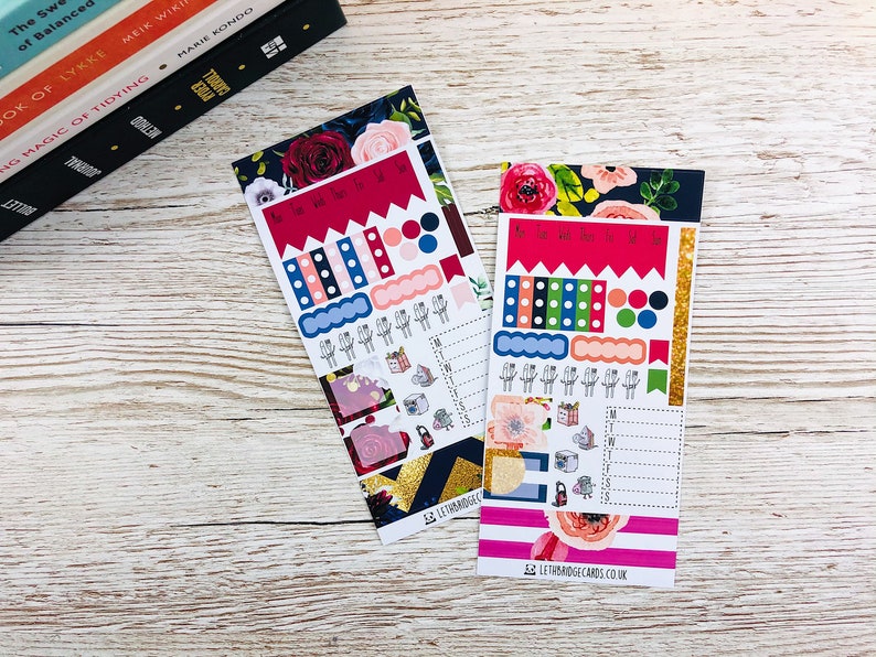 Navy Blue Hobonichi Sticker Kit Hobonichi Weeks Kits Hobonich Etsy