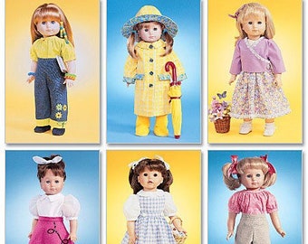 4 McCall's Crafts Sewing Patterns for 18" Dolls Complete Wardrobe 24 Outfits M2506 M3040 M3474 M4066 Doll Clothing Hats Gotz American Girl