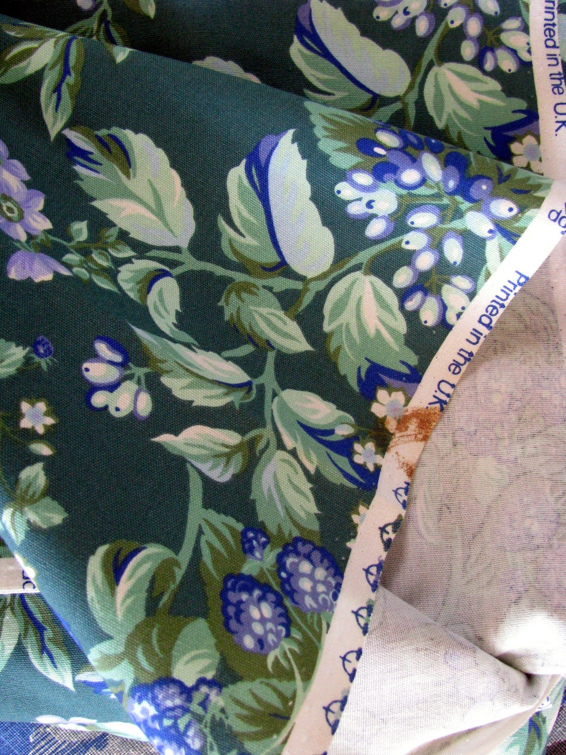 Laura Ashley Brambleberry Fabric Bramble Strawberry Fields Etsy