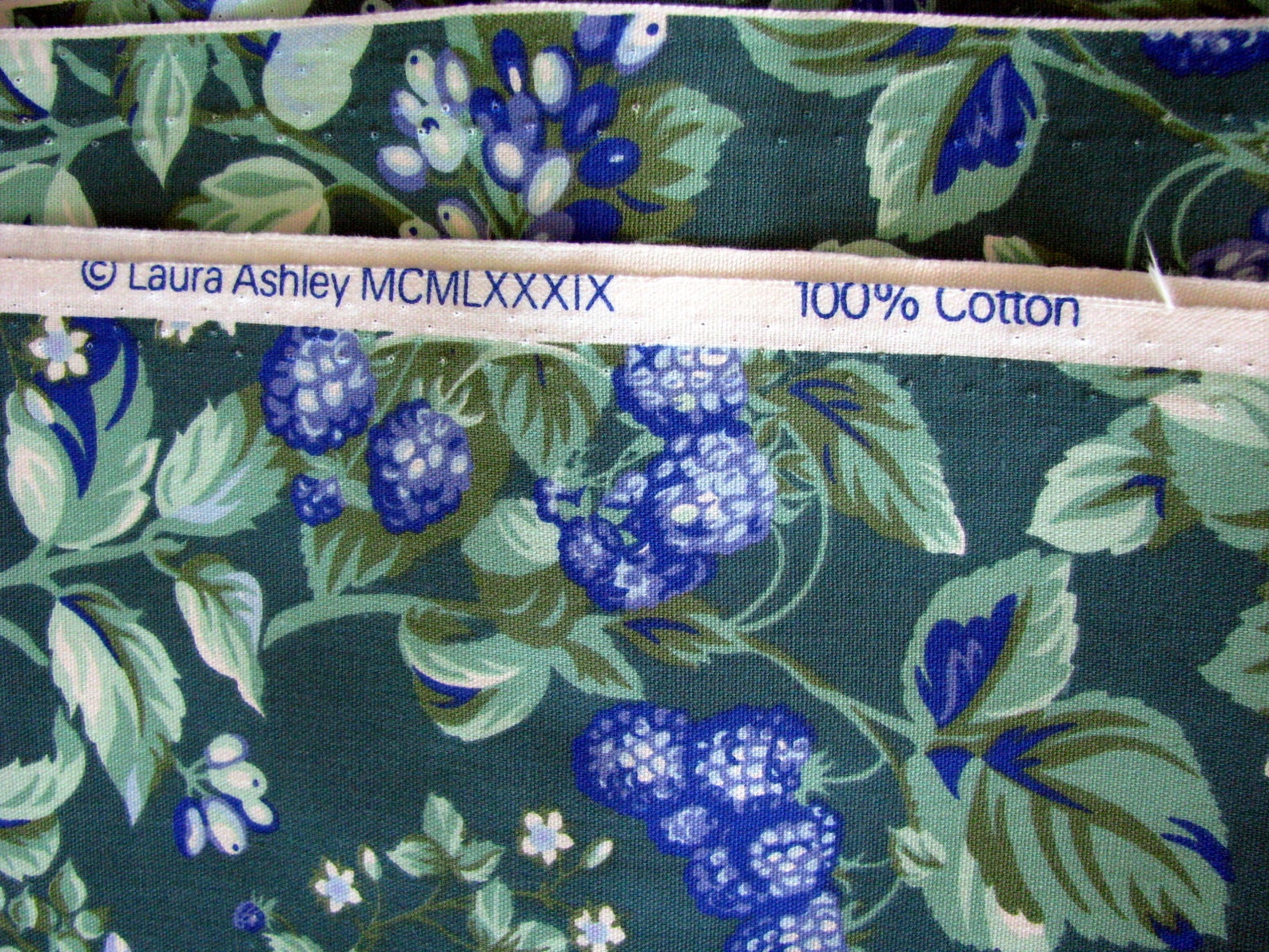 Laura Ashley Brambleberry Fabric Bramble Strawberry Fields Etsy