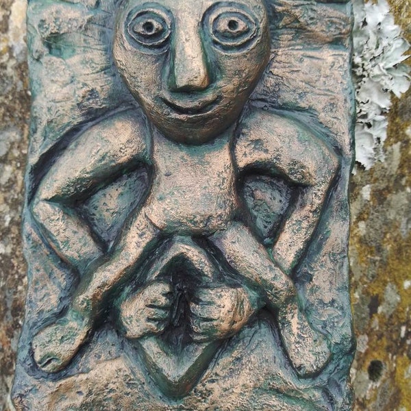 Sheela Na Gig, déesse de la fécondité, déesse de la fertilité ,sculpture celte Irlandaise. Aide à la conception et à l'accouchement.