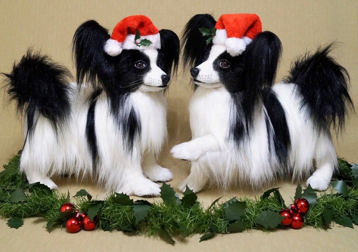 For Example. Papillon Dog.handmade Stuffed Artist Dog Etsy