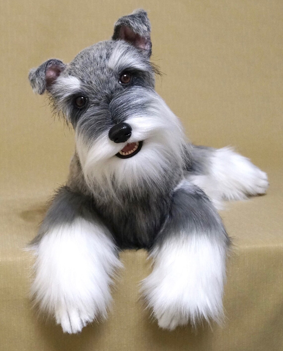 Preorder. Schnauzer boy dog.Handmade Stuffed artist dog Etsy