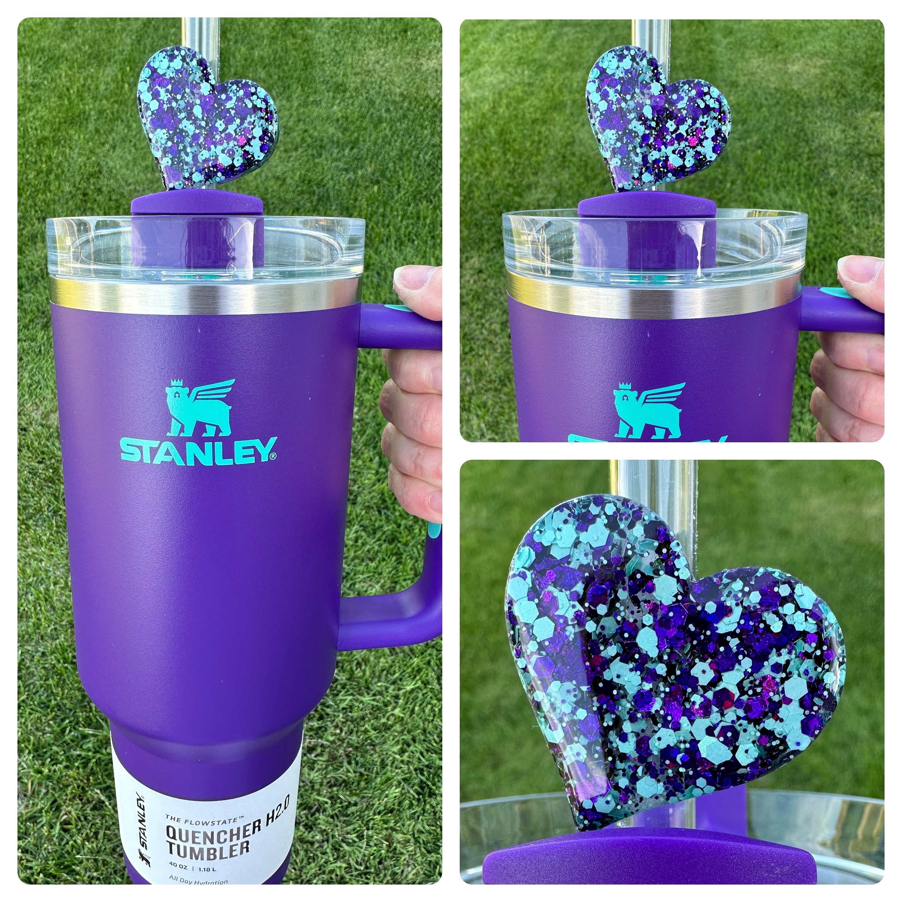10mm Serie Natale Paglia Coperture per Stanley Cup Tumblers Riutilizzabile Topper Tazza di Paglia Accessori In Silicone