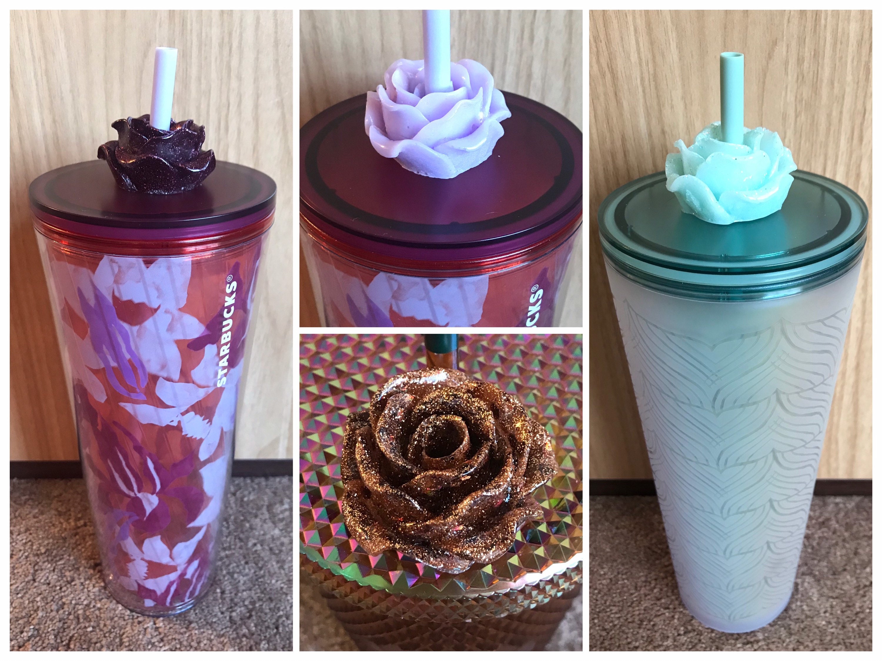 Starbucks Inspired Miniature Studded Tumbler Straw Cover 