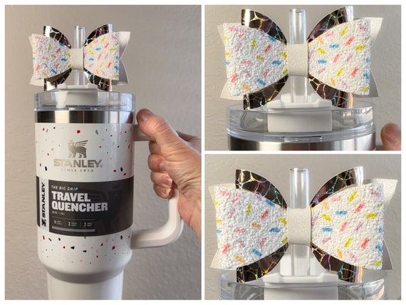 New Stanley Adventure Travel Quencher Tumbler 40 Oz 1.18L Wht Terrazzo  Confetti