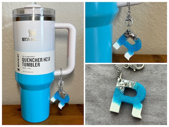 Cup Charm Keychain Handle Stanley 40oz 30oz Adventure Quencher Yeti Tumbler  Accessories Alphabet Initial Blue White Silver Coffee Cup -  Israel