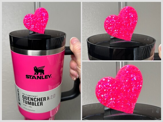 Valentines Day Tumbler Accessories Stanley Straw Covers For Stanley Cup, 9 Piece Heart Straw... Holiday Straw Toppers