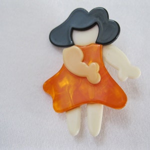 Little Dancing Girl Pin By French Designer Lea Stein