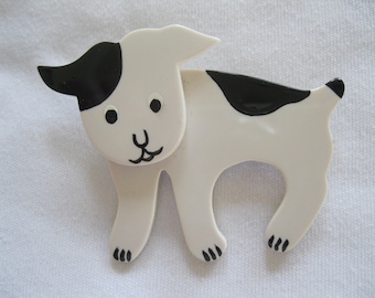 Black And White Terrier  Dog Pin By French Designer Pavone