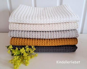 Towel guest towel tea towel waffle pique 100% cotton, various colors and sizes