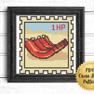 Chunk of Meat Stamp Stamp Neopets Cross Stitch Pattern